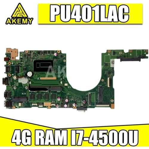 PU401LA With I7-4500U CPU Onboard 4GB RAM mainboard REV 2.2 For Asus PU401 PU401L PU401LA PU401LAC Laptop motherboard 100% Test