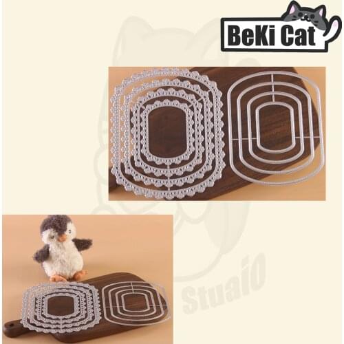 Sqovals nesting Metal Cutting Dies Stencils for DIY Scrapbooking photo album Decorative DIY Paper Cards