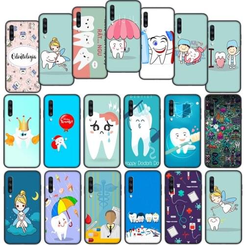 Dentist Stethoscope Tooth Soft Cover Case for Samsung Galaxy Note 8 9 A01 A60 M10 M20 M30 M40 M30S S8 S9 Plus