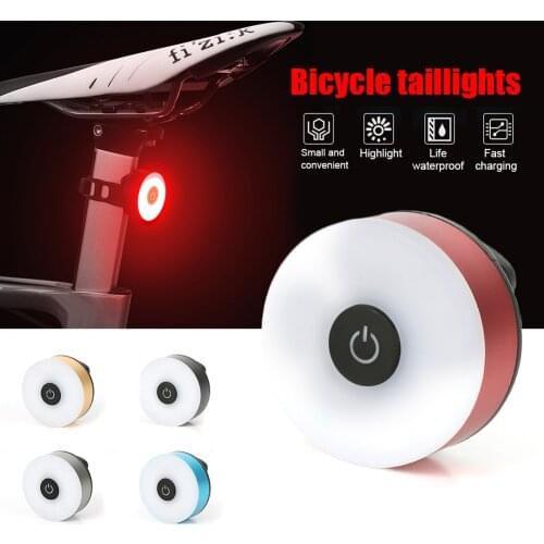 Mini LED Bicycle Tail Light USB Chargeable Bike Rear Lights IPX5 Waterproof Safety Warning Cycling Light Helmet Backpack Lamp