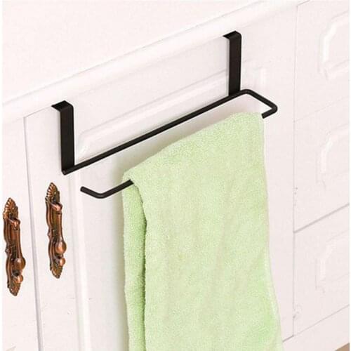 Towel Rack Over Door Drawer Roll Paper Towel Rack Holder Stainless Steel Bathroom Kitchen Rail Organizer Hanger Shelf Hanger