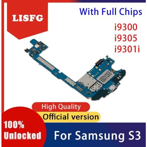100% Unlocked Full Function Mainboard Logic Board For Samsung Galaxy S3 i9300 i9305 i9301i Motherboard With Android System