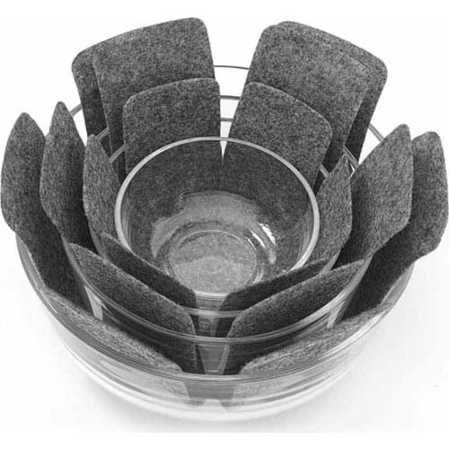 12Pcs/Set Pot Protectors Non-stick Anti-slip Polyester Premium Ceramic Pan Protectors for Home Pot Protectors