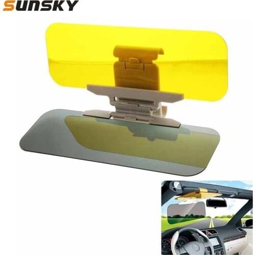 2 in 1 HD Car Sun VisorsvAnti-Glare Dazzling Goggle Day Night Vision Driving Mirror Sun Visors