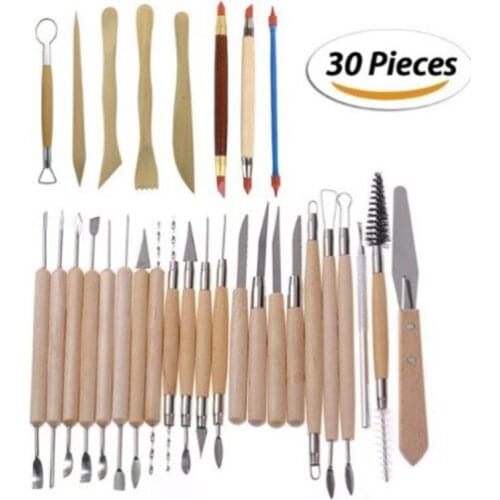30 Pieces Set Clay Tools Art Tools Sculpture Carving Tools Clay Pottery Diy Tools Pottery & Ceramics Combination Tools
