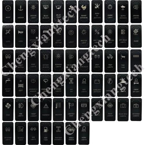 Dual Backlit Car Boat Rocker Switch Cover Toggle Switch Cap Replace for Carling ARB STYLE Push Switches