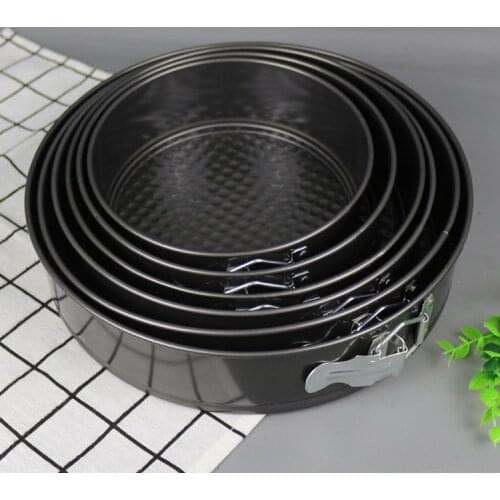 6pcs Removable Bottom Non-Stick Metal Bake Mould Round Cake Pan Bakeware Carbon Steel Cakes Molds Kitchen Accessories