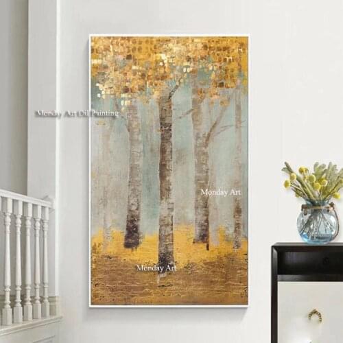 Large Size Abstract Painting Abstract Art Handpainted Golden Colorful Painting Wall Art Artwork Home Decoration Best Gift