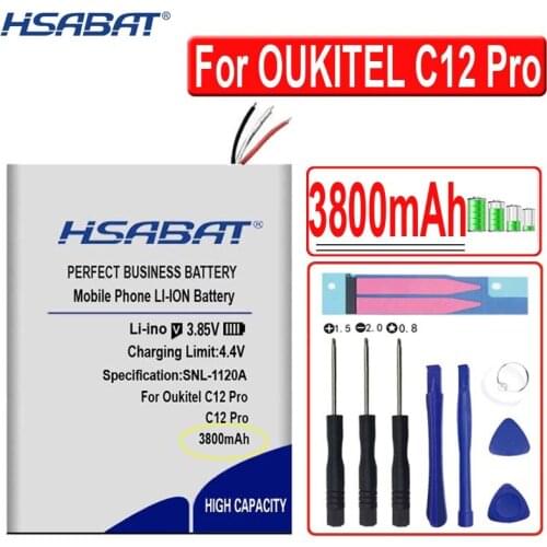 HSABAT C12 pro 3800mAh Battery for Oukitel C12 Pro for Oukitel C12 free tools+free gift