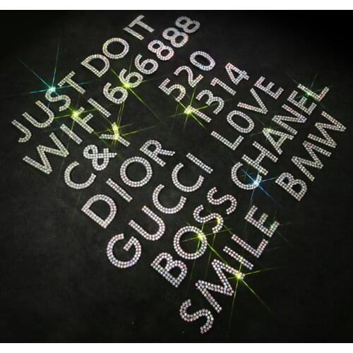 Car Sticker Car Multi-function Crystal Rhinestone Letter Number Tape Car Decoration Stickers