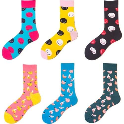 Baby Colorful socks in tube Christmas geometric color personality pregnant women socks autumn / winter cotton Woman Socks