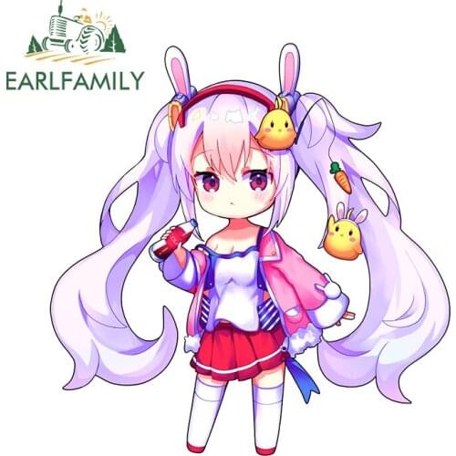 EARLFAMILY 13cm x 12.6cm for Laffey Azur Lane Car Stickers Creative Personality Decals Scratch-Proof Windshield Trunk Decor