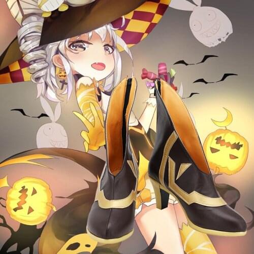 Honkai Impact 3rd Halloween Bronya Zaychik Brown Cosplay Shoes Cosplay Long Boots Leather Custom Made Any Size