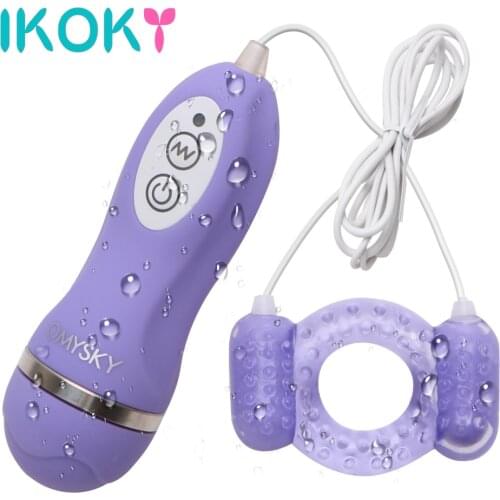 IKOKY Vibrator Penile Ring Jump Egg Sex Toys For Men Penis Stimulator with Remote Control Persistent Ring Male Masturbation