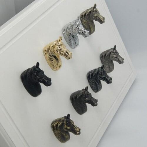 Creative Horse Head Pull for Kitchen Handles Cupboard Wardrobe Dresses Drawer Furniture Cabinet Knobs and Handles cabinet pulls