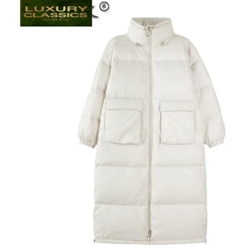 Jackets Womens Winter Down Thick Long Parkas Jacket Female Coat Korean Style White Duck Coats woman 2021 Womens Clothing WPY918