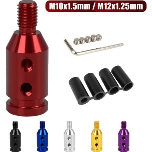 M10x1.5mm / M12x1.25mm Universal-Car Universal Gear Shift Knob Adapter for Non Threaded Shifter For-BMW-Passat-Mustang-Ford