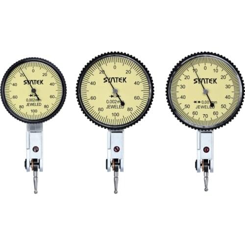 Mini Lever Indicator 0.001mm Accuracy Analog Display Shockproof Dial Gauge Indicator Dial Micrometer Test Tool Dovetail Clamp