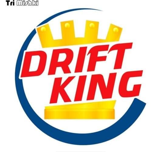Tri Mishki WCS518# 14x14.6cm drift king crown colorful car sticker funny auto automobile car stickers