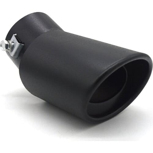 Black 62MM Stainless Steel Automobiles Car Exhaust Pipe Tip pipe Muffler Cover Car Styling
