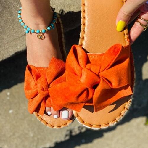 Newly Arrived Summer Women Sandals Slippers Bow Slippers Outdoor Slides Flip-flops Beach Shoes Female Sandalias Zapatillas Mujer