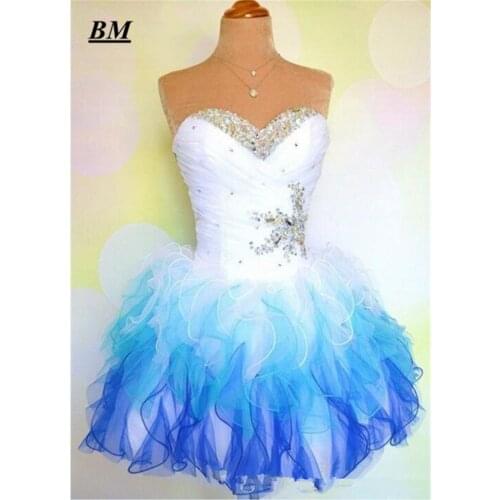 Newest Stock Short Homecoming Dresses 2021 Beading Mini Graduation Cocktail Formal Prom Party Gown Vestido de Formatura BM76