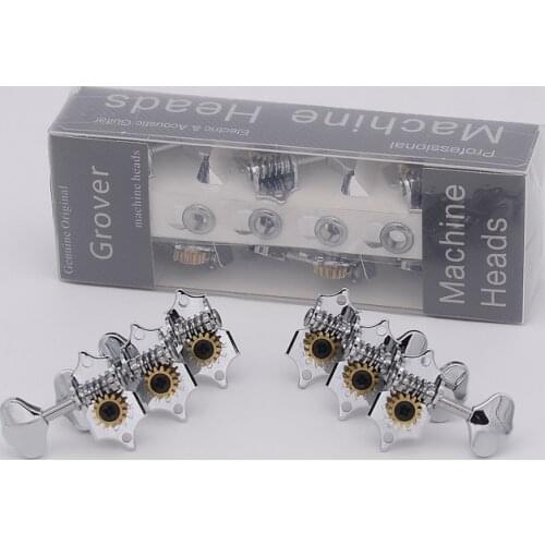 1 Set 3R-3L Original Genuine Vintage Guitar Machine Heads Tuners Chrome