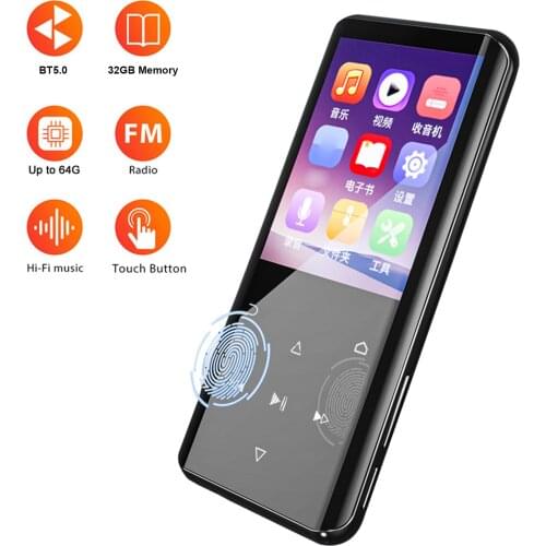RUIZU D25 BT MP3 Portable Music Video Player Lossless HiFi Sound Music Player 2.4-inch Screen with Speaker FM Radio Recording