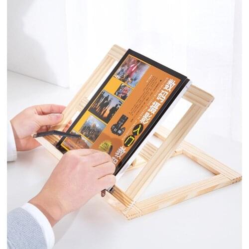 Adjustable Wood Book Rack Kids Reading Drawing Storage Shelf 30.5x23.5x3.5cm