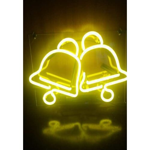 14“ Christmas Jingle Bell Acrylic Custom Neon Light Lamp Sign Beer Bar Real Glass Decorate Home Wall Room Windows Tube Artwork