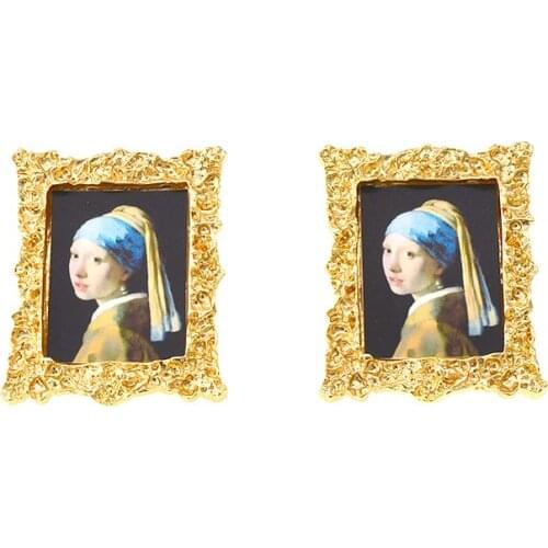 Fashion Wooden Baroque Retro Vintage Long Drop Earrings Jewelry Geometric Dangle Drop Anniversary Ear Jewelry Gifts