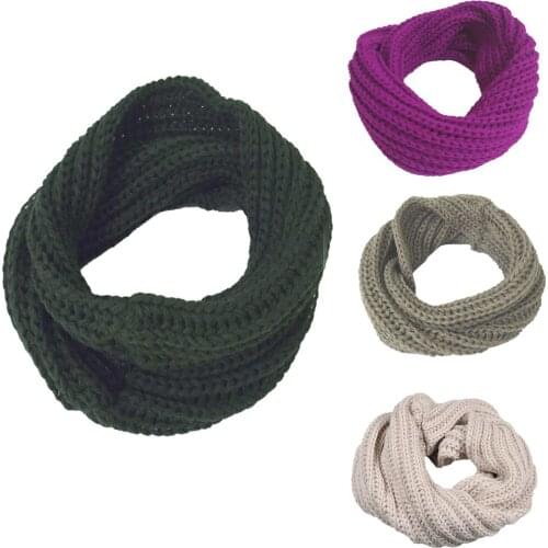 Winter Scarf Women Woolen Knitted Scarf Warm Neck Collar Poncho Women Scarfs for Ladies Neck Warmer Scarf Wrap foulard femme