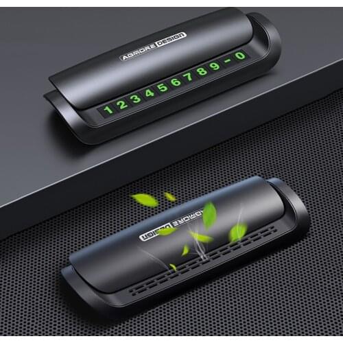 Hidden Luminous Car Phone Number Card Plate Stickers For Car Styling Temporary Parking Card Car Air Freshener auto Accessories