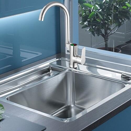 BAKALA LCD Digital Kitchen Faucet Water Power Sink Mixer. Solid Brass Chrome plated temperate display Faucet Smart Tap 2