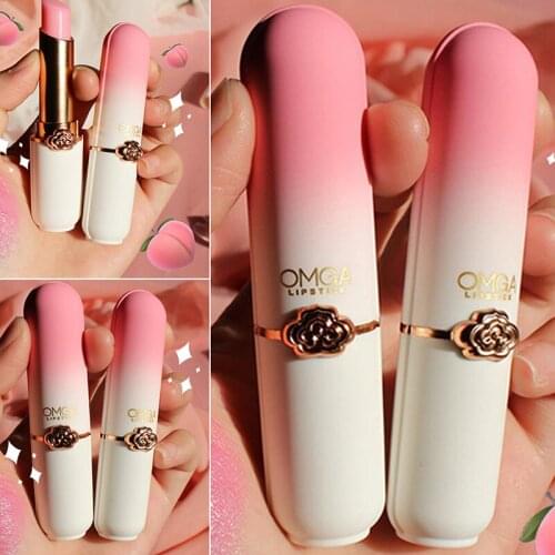 Moisturizing Lip Balm Peach Temperature Color Change Lipstick Nutritious Waterproof Long Lasting Lip Balm Lip Skin Care