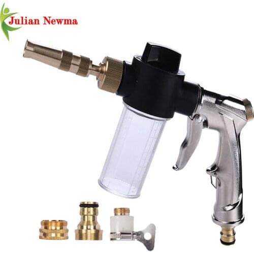 High Pressure Water Gun Garden Hose Spray Nozzle Metal Foam Lance Washing Car Cleaning Tools Hidrolavadora Para Carro Dropship