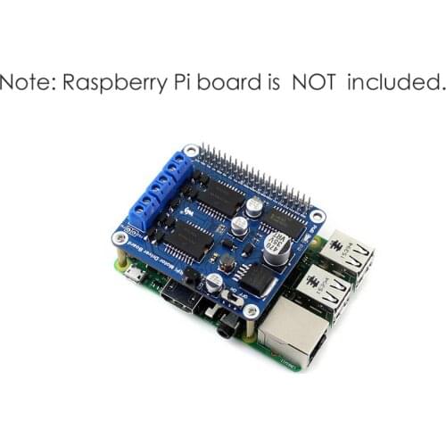 MC33886 High Current 2 Channels DC Motor Driver Module HAT Expansion Board for Raspberry Pi 3B 4 Robot Car Accessories