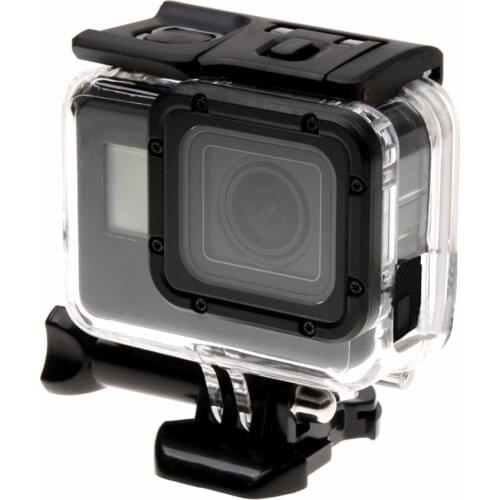 For GoPro HERO6 /5 Skeleton Housing Protective Case + Hollow Back Cover with Buckle Basic Mount & Screw