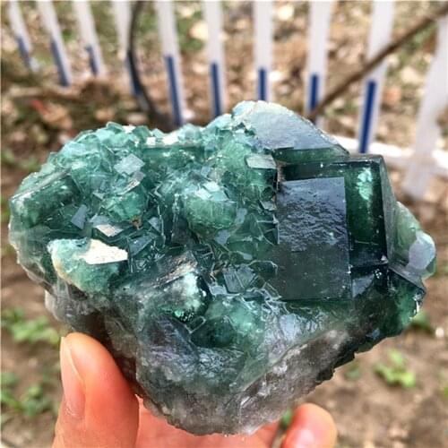 Green Fluorite Rough Mineral Crystals Natural Quartz Healing Gems Reiki Stones Home Decoration