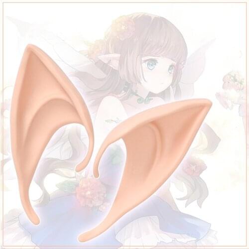 1 Pair Cosplay Fairy Pixie Elf Ears Soft Pointed Ears Tips Anime Party Dress Up Costume Accessories