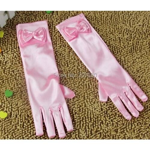 10 pairs Girls Kids Gloves Children Princess Bow Fancy Party Dress Bridesmaid Gloves
