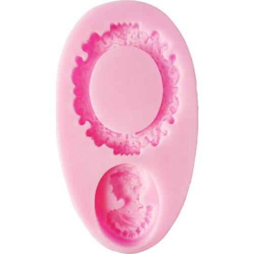 100PCS frame woman Silicone Mold Cake Mold Silicone Baking Tools Accessories Decorations 9.1*4.8*1cm SN1636