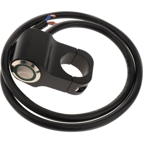 12V Motorcycle ATV 7/8inch Handlebar Headlight Fog Spot Light On Off Switch Waterproof 22mm - Stainless Steel Black Body