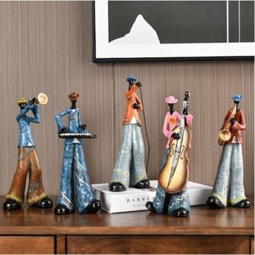 American country retro music figures statue furnishings, office wine cabinets, TV cabinets, home decoration crafts