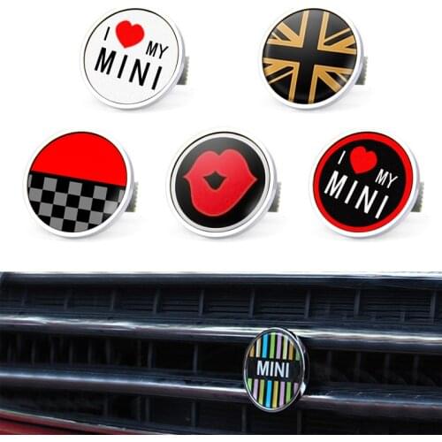 Car Metal Front Grill Emblem Badge Interesting Sticker For Mini Cooper Clubman Countryman all version Syling Accessories