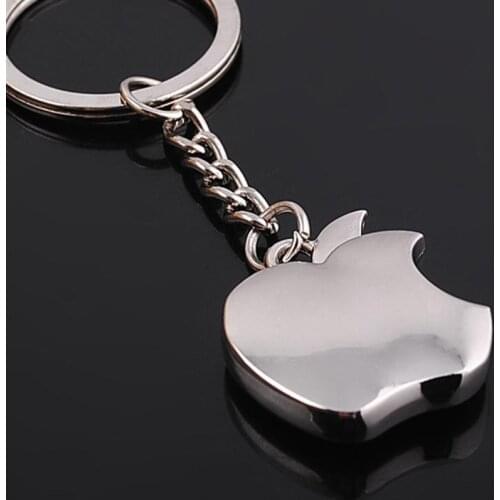 Car Apple Keychain Auto Styling Metal Key Ring Pendant for Mazda Skoda Nissan ISUZU Suzuki Hyundai Dodge Jaguar BMW Audi Keyring