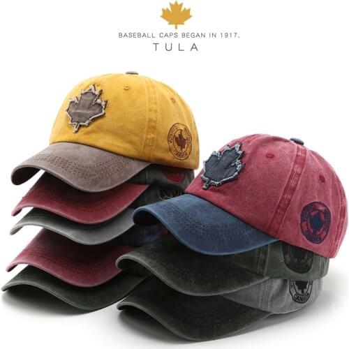 SLECKTON Fashion Baseball Cap for Men and Women Washed Cotton Snapback Hat Four Seasons Sun Caps Retro Patch Hats Dad Hats