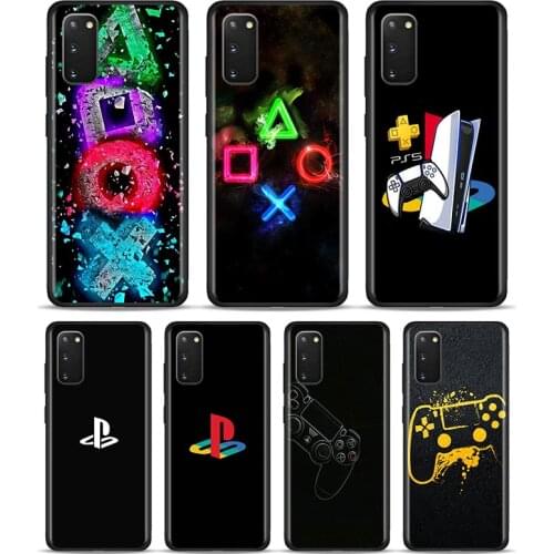 Phone Case For Samsung Galaxy S20 FE S10 S9 Plus S8 S20 Ultra S10e S7 Edge 5G Soft Black Shell Cover playstation 5 console ps5