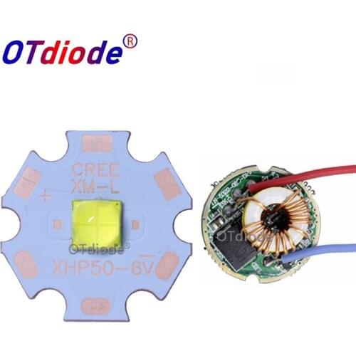 Cree XHP50.2 Gen2 6V Cool White Neutral White Warm White High Power LED Emitter + 22mm 1 Mode or 3 Modes or 5 Modes Driver