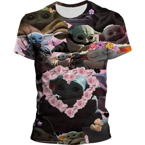 The Mandalorian baby yoda T-shirt Children Short sleeve 3D Print New Cool Summer Boy Girl Kids Shirt Casual Men Women T Shirt